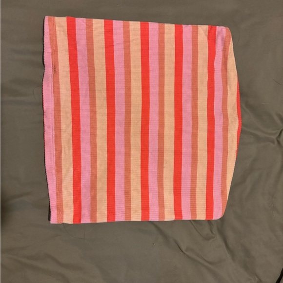 American Eagle Outfitters Pink and Red Striped Tube Top - Picture 3 of 3